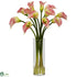 Silk Plants Direct Mini Calla Lily - Pink - Pack of 1