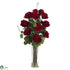 Silk Plants Direct Roses - Red - Pack of 1