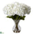 Silk Plants Direct Large Hydrangea - White - Pack of 1