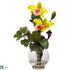 Silk Plants Direct Mini Cattleya - Yellow - Pack of 1