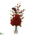 Silk Plants Direct Hydrangea, Cherry Blossom and Rose Arrangement - Pack of 1