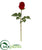 Silk Plants Direct Rose Bud Artificial Flower - Black Red - Pack of 6