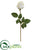 Silk Plants Direct Rose Bud Artificial Flower - Peach White - Pack of 6