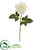 Silk Plants Direct Rose Artificial Flower - American Beauty White - Pack of 6