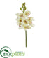 Silk Plants Direct Cymbidium Orchid Artificial Flower - White - Pack of 4