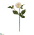 Silk Plants Direct Dahlia Artificial Flower - White - Pack of 6