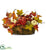 Silk Plants Direct Pumpkin, Gourd, Berry and Maple Leaf - Pack of 1