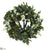 Silk Plants Direct Mixed Greens and Dancing Lady Orchid Artificial Wreath - White - Pack of 1