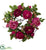 Silk Plants Direct Peony & Berry Wreath - Pack of 1