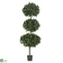 Silk Plants Direct Sweet Bay Triple Ball Tree - Green - Pack of 1