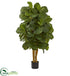 Silk Plants Direct Fiddle Leaf Fig Artificial Tree - Pack of 1