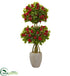 Silk Plants Direct Double Bougainvillea Topiary Artificial Tree - Pack of 1