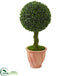 Silk Plants Direct Boxwood Ball Topiary Artificial Tree - Pack of 1