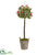 Silk Plants Direct Rose Topiary - Pack of 1