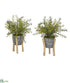 Silk Plants Direct Rosemary Artificial Plant in Tin Planter with Legs - Pack of 2