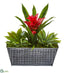 Silk Plants Direct Bromeliad and Agave Artificial Plant - Red - Pack of 1