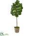 Silk Plants Direct Fiddle Leaf Artificial Tree - Pack of 1