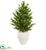 Silk Plants Direct Olive Cone Topiary Artificial Tree - Pack of 1