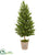 Silk Plants Direct Olive Cone Topiary Artificial Tree - Pack of 1