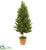 Silk Plants Direct Olive Cone Topiary Artificial Tree - Pack of 1