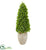 Silk Plants Direct Eucalyptus Topiary Artificial Tree - Pack of 1