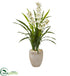 Silk Plants Direct Cymbidium Orchid Artificial Plant - Pack of 1