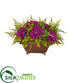 Silk Plants Direct Dahlia and Fern Artificial Arrangement - Purple - Pack of 1