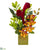 Silk Plants Direct Cymbidium Orchid, Ginger and Zamioculcas Artificial Arrangement - Pack of 1