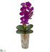 Silk Plants Direct Phalaenopsis Orchid Artificial Arrangement - Purple - Pack of 1