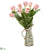 Silk Plants Direct Tulip Artificial Arrangement - Pink - Pack of 1