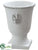 Bunny Cement Pot - White Antique - Pack of 6