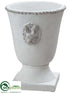 Silk Plants Direct Bunny Pot - White Antique - Pack of 9