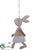 Silk Plants Direct Hanging Bunny - Brown - Pack of 24