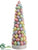 Glittered Easter Egg Cone Topiary - Mixed - Pack of 2