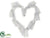 Pine Heart Shape Wreath - White White - Pack of 12