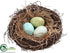 Silk Plants Direct Bird Nest - Blue Green - Pack of 12