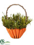 Silk Plants Direct Carrot Basket - Orange Green - Pack of 6