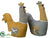 Rooster - Yellow Gray - Pack of 6