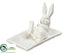 Silk Plants Direct Bunny Plate - White - Pack of 6