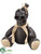 Silk Plants Direct Skull Bear - Black Beige - Pack of 2