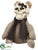 Silk Plants Direct Skull Bear - Beige Black - Pack of 4