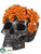 Silk Plants Direct Succulent Skull - Black Orange - Pack of 4