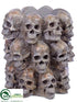 Silk Plants Direct Skull Container - Brown Antique - Pack of 1