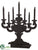 Glittered Candelabrum - Black Glittered - Pack of 12