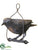 Silk Plants Direct Bird Ornament - Black Antique - Pack of 6