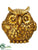 Silk Plants Direct Owl - Gold Antique - Pack of 4