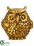 Silk Plants Direct Owl - Gold Antique - Pack of 4