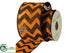 Silk Plants Direct Chevron Ribbon - Black Orange - Pack of 6