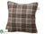 Plaid Pillow - Black Beige - Pack of 6