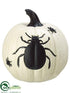 Silk Plants Direct Spider Pumpkin - Cream Black - Pack of 1